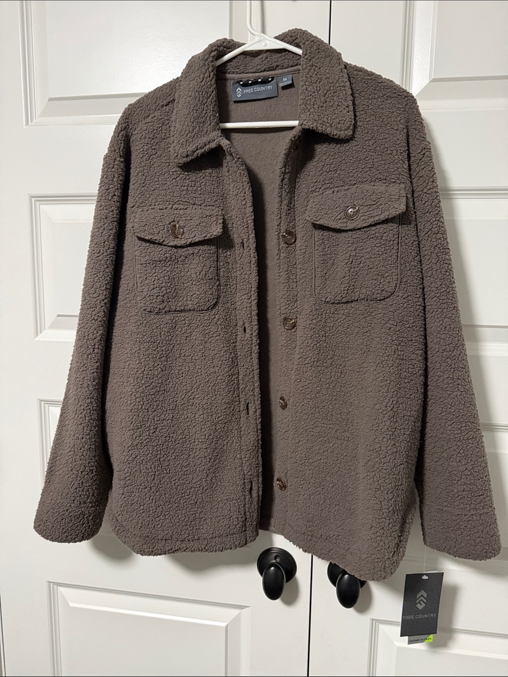 Free Country Women’s Sherpa Shirt Jacket - Brown